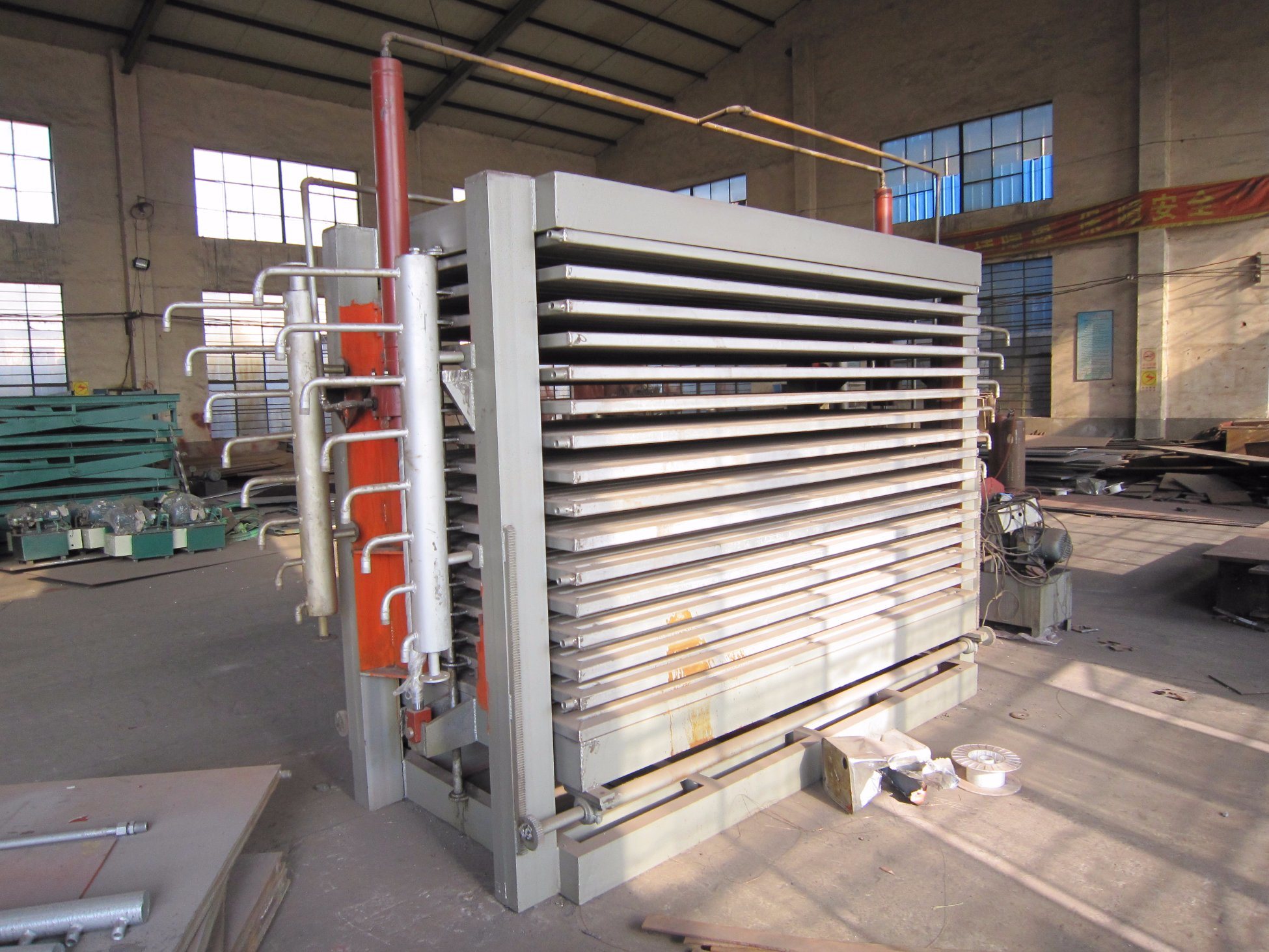 Máquina de secagem/secadora de folheados com correia de malha de aço inoxidável