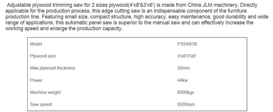 Serra de corte de madeira compensada de melamina Shandong Jinlun direto da fábrica na China