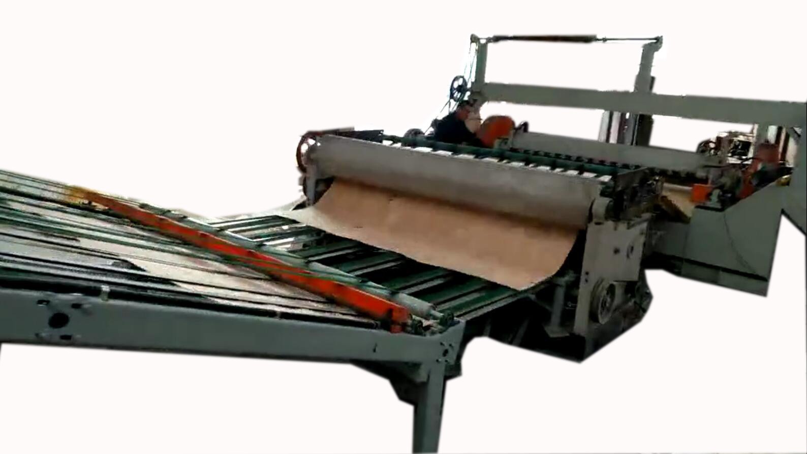 Linha de produção de peeling rotativo de eixo de faceta de 8 pés com empilhador