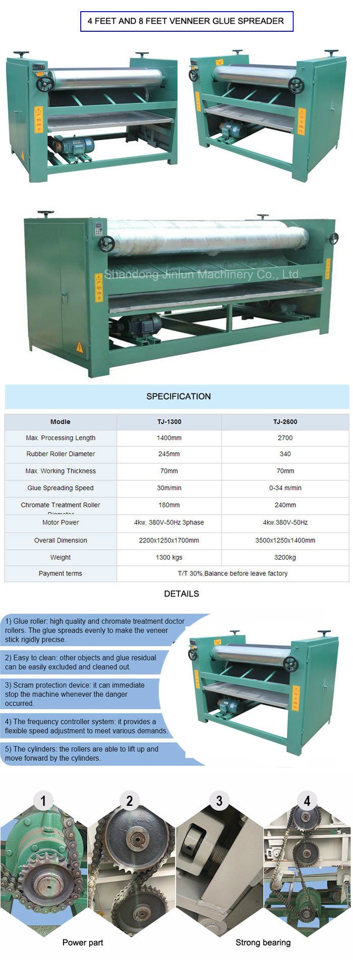 M&aacute;quina espalhadora de rolo de cola espalhadora de cola de 1400 mm 2600 mm