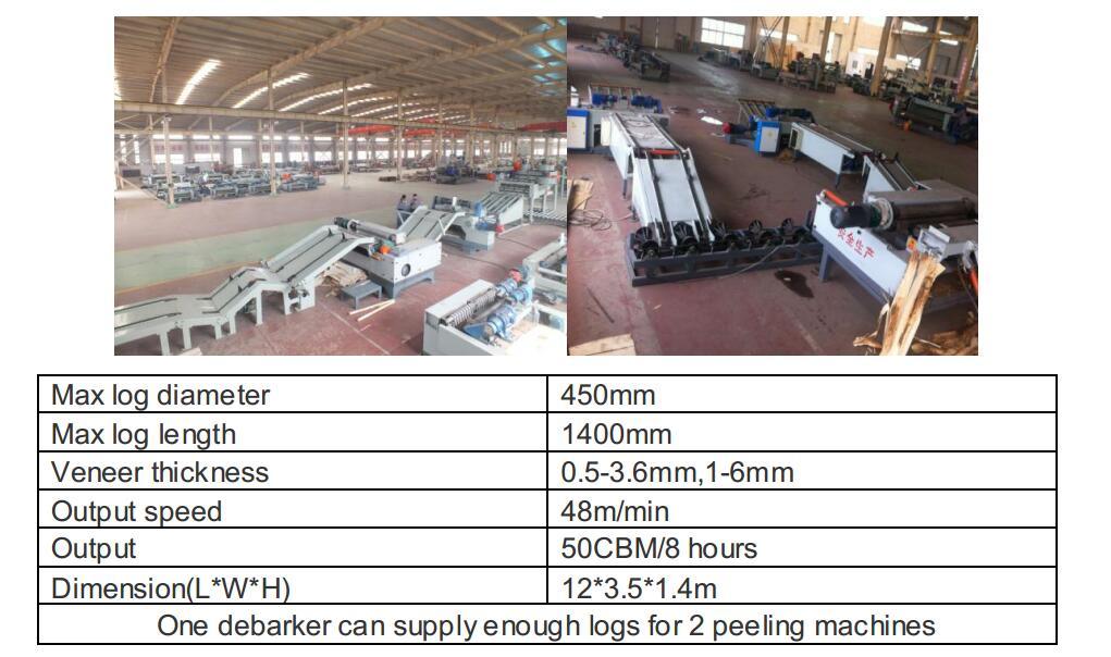 Venda imperdível linha de peeling de folheado de madeira de 4 pés com empilhador