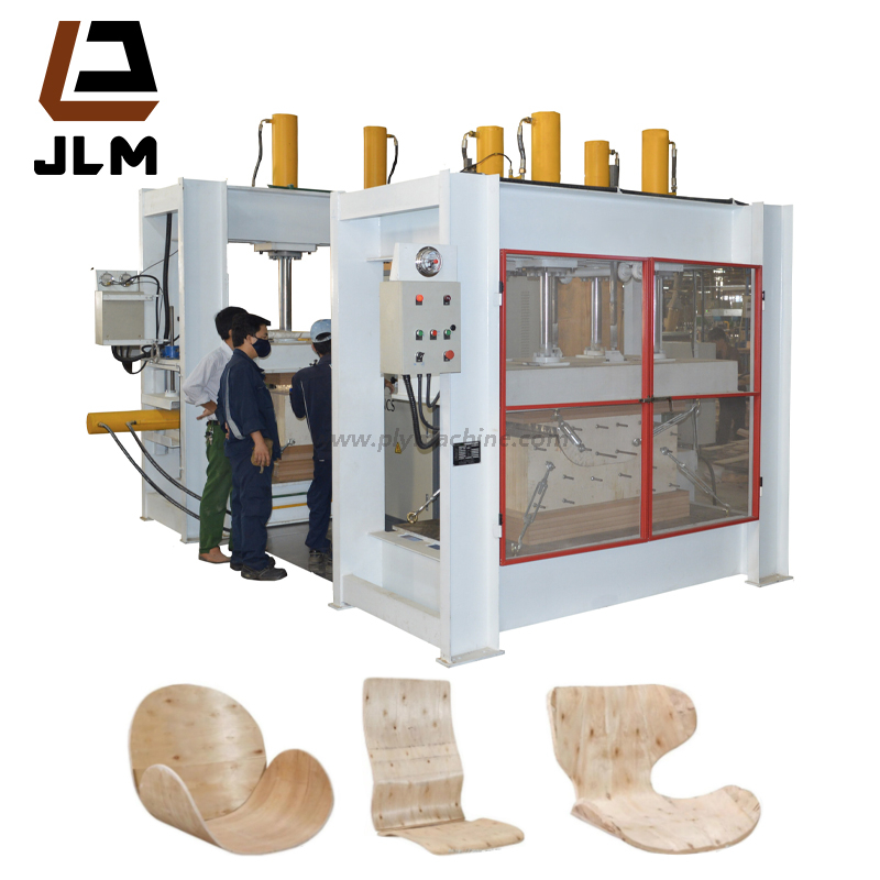 Máquina de prensar compensado dobrado RF 120T três direções para cadeiras 