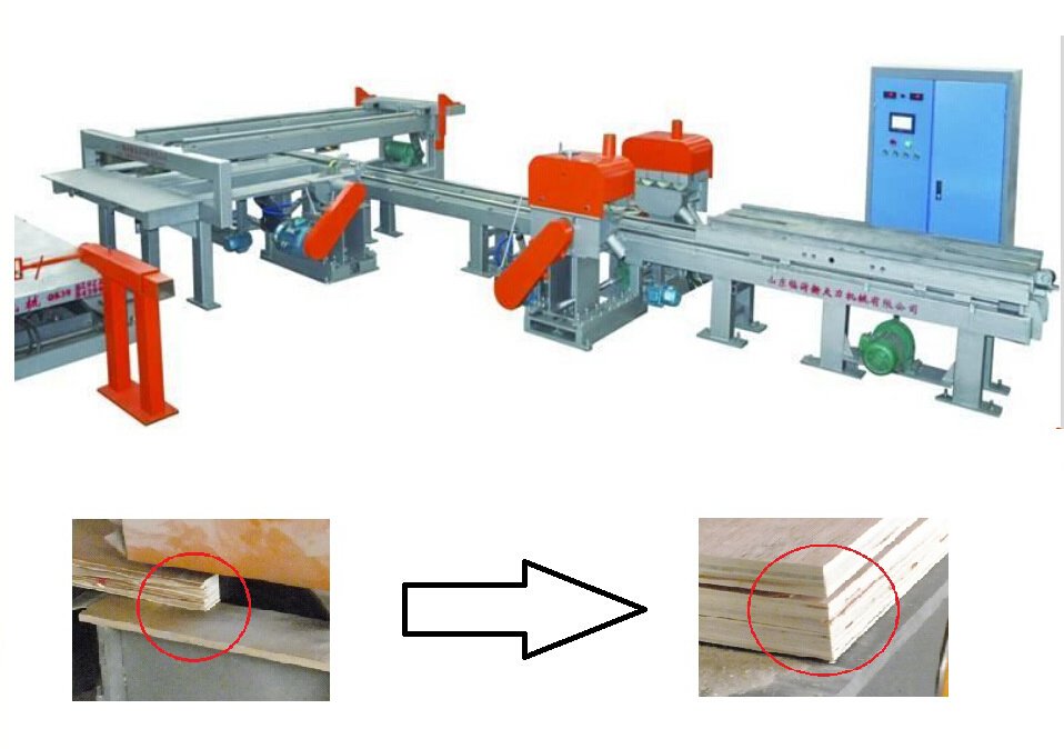Máquina de corte totalmente automática para madeira compensada/Serra automática para aparar bordas de compensado